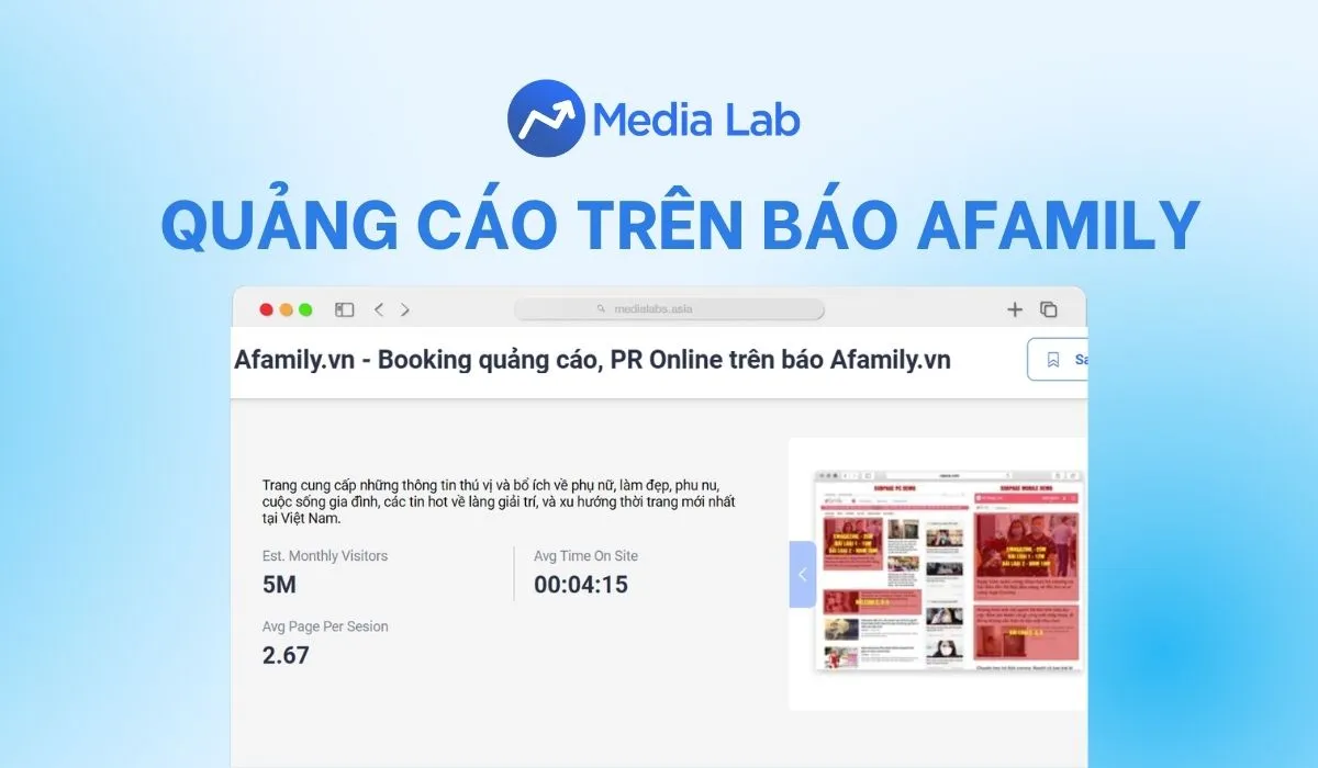 Bảng báo giá quảng cáo trên báo Afamily cập nhật mới nhất 2025
