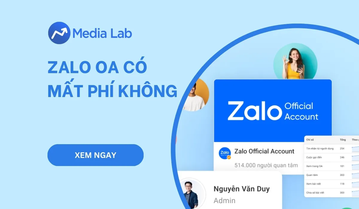 Dùng Zalo OA có mất phí không? Chi phí cụ thể cho từng gói