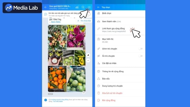 Chọn nhóm mà bạn muốn chia sẻ với mọi người