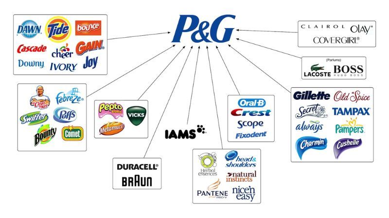Các thương hiệu con của P&G